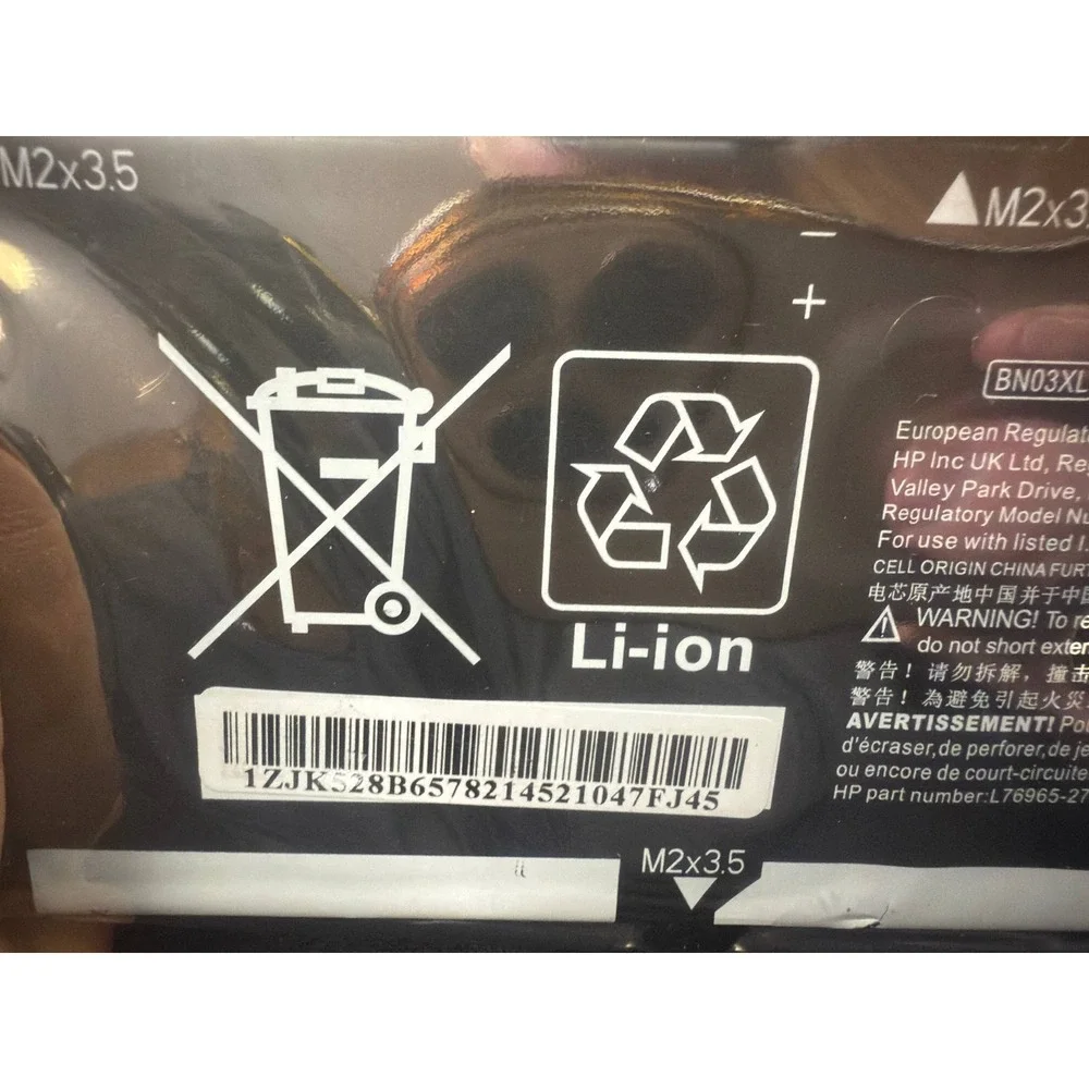 HP BN03XL Rechargeable Li Polymer Battery 11.55V 4195mAh Laptop Replacement